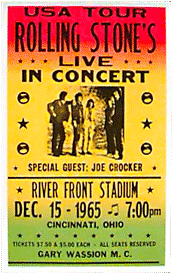 Rolling Stones at River front stadium bootleg poster